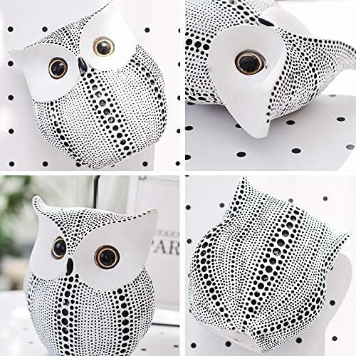Owl Decor Sculpture for Home, Office, Bookshelf, TV Stand, Minimalist Resin Animal Crafts Gift for Friends, Family