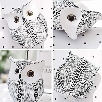 Owl Decor Sculpture for Home, Office, Bookshelf, TV Stand, Minimalist Resin Animal Crafts Gift for Friends, Family