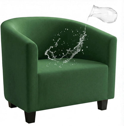 NICEEC Green Club Chair Cover Spandex Stretch Barrel Chair Slipcovers Water Repellent Tub Chair Slipcover Soft Accent