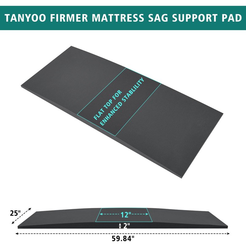 TANYOO Sagging Mattress Support Fix Sinking Beds High Density Foam Insert Pad for Sagging Bed Repair and Extends Life 60 x 25 x 2 Inches
