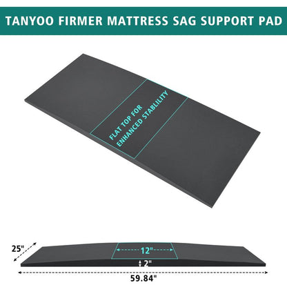 TANYOO Sagging Mattress Support Fix Sinking Beds High Density Foam Insert Pad for Sagging Bed Repair and Extends Life 60 x 25 x 2 Inches