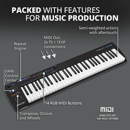 Nektar Impact GXP61 61-Key Keyboard Controller