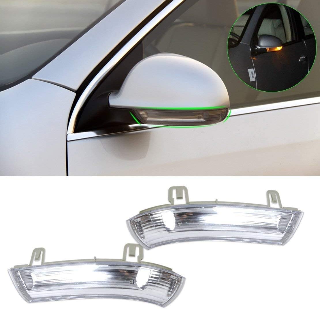 Clear Lens Mirror Indicator Turn Signal Light, Fit for VW Golf Jetta MK5 Passat Rabbit SHARAN/Skoda