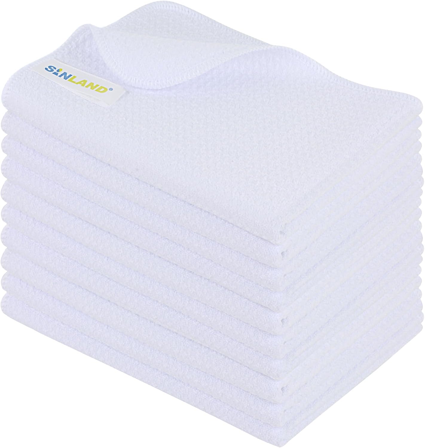 16 Inch 24 Inch 10 Pack SINLAND Microfiber Sublimation Blank Towels - Fast Drying Waffle Weave Kitchen Towel, Tea Towel