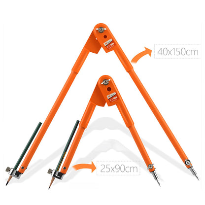 Dtacke Professional Woodworking Compass Pencil Marking Compass Circle Maker Scriber for Geometry (Medium)
