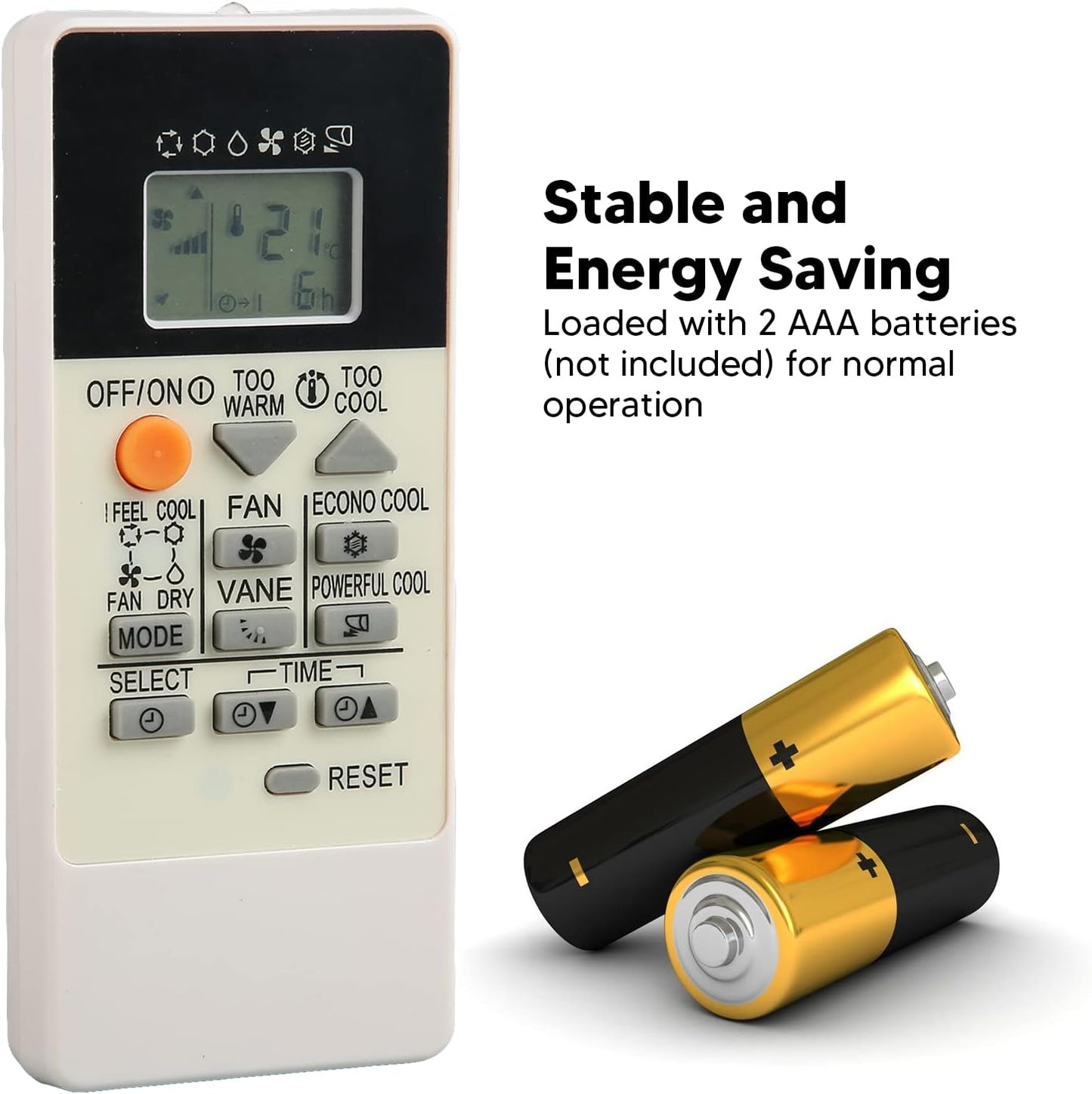 Replacement Remote Control for Mitsubishi Air Conditioner RU18A, Small Controller for Home Use