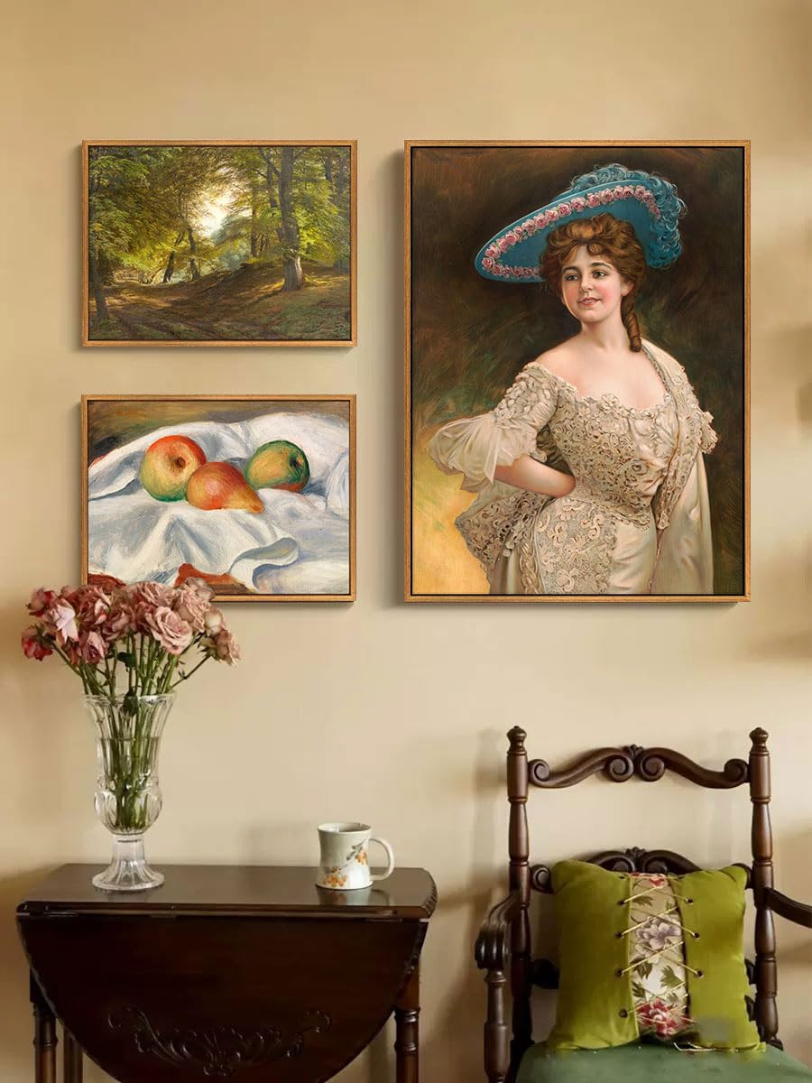 FOLKOR Floating Frame for 12x16 Canvas Board Paintings, 2 Pack Canvas Frames with 0.9 Inch Deep for Oil Paintings Art Prints Artwork, Floater Frame for Art Show Gallery Exhibition Wall Decor (Gold)