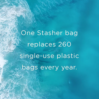 Stasher Premium Silicone Reusable Food Storage Snack Bag, Citrus | 12 Oz, Microwave, Sous Vide, Dishwasher Safe