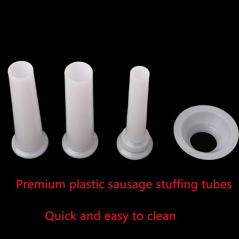 3 Pcs Sausage Stuffer Tube Kit, Universal Sausage Stuffing Tube Plastic Sausage Stuffer Tubes for Casing Meat Grinder With Suction Base