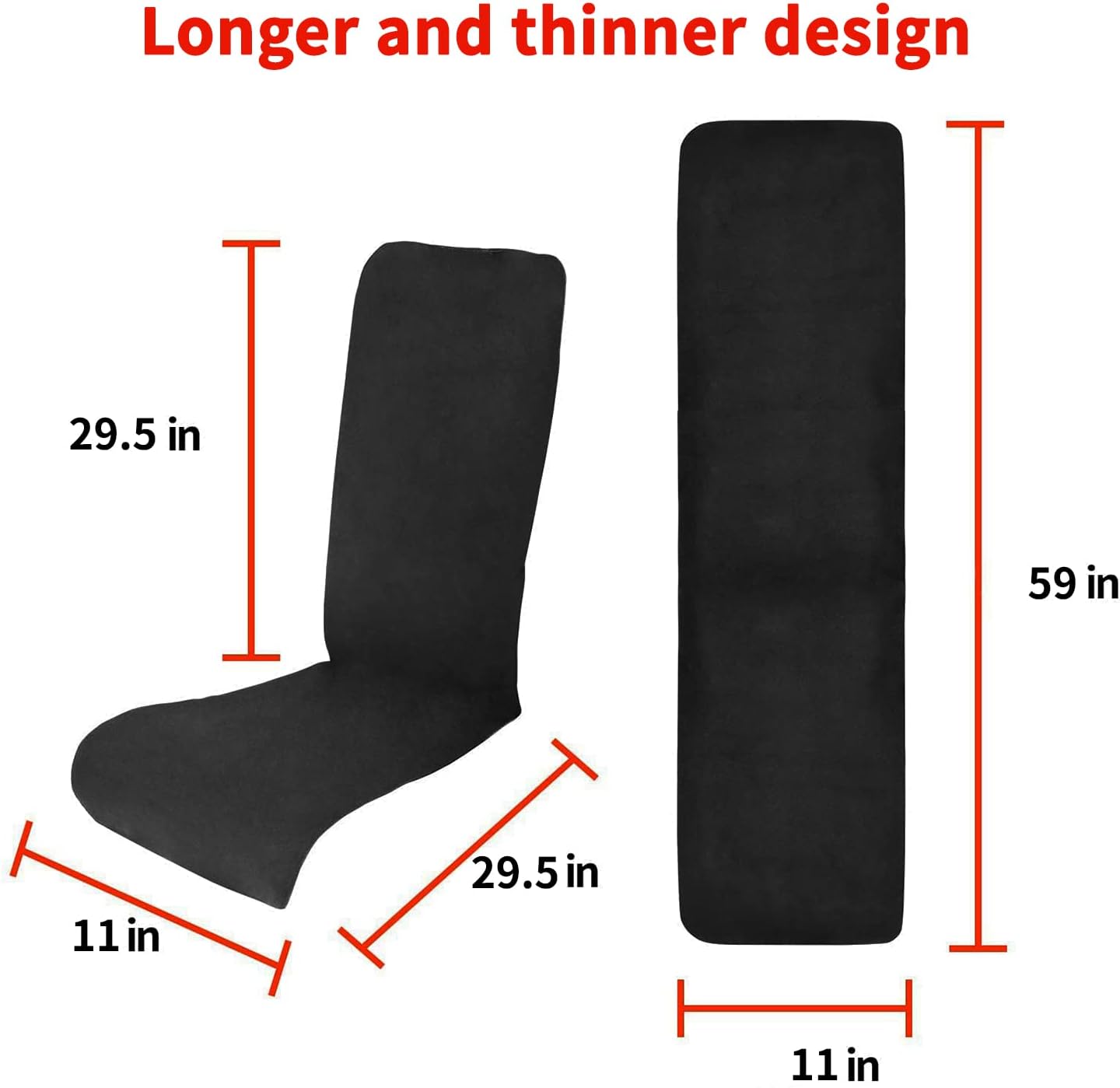 MAXCOM Foldable & Washable Fabric Heated Seat Cushion with Temperature Control & Timer - Whole Back Heating