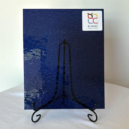 Wissmach Stained Glass Sheet : Midnight Blue English Muffle (8"x12"-1 Sheet) | Curated by BiNARi Glass