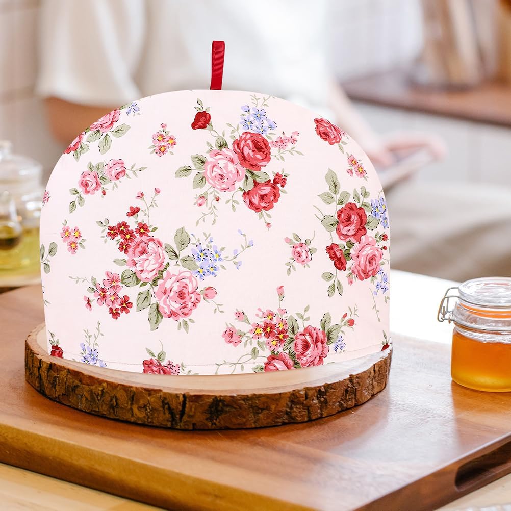 LUOZZY 2pcs Cotton Tea Cozy Pot Cover, Insulated Kettle Cover, 35 * 25cm - Pink