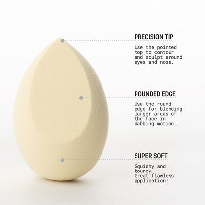 JUNO & Co. Microfiber Makeup Sponge, Dual Layer Technology for Full Coverage Flawless Makeup Blender for Foundation, Powder and Cream (Velvet Style and Blue Color)