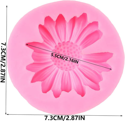 Chrysanthemum Flower Silicone Mold, Daisy Flower Fondant Cake Molds for Cake Decoration & Cupcake Topper