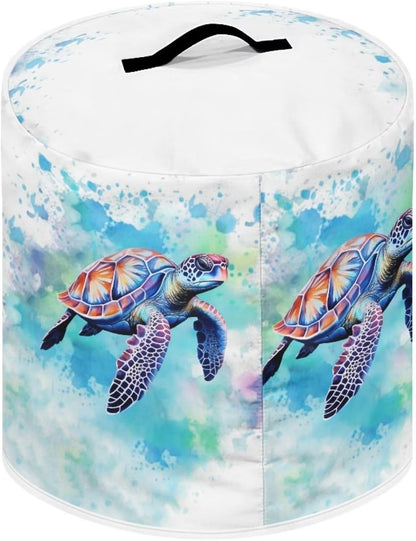 Sea Turtle Dust Cover for Instant Pot 6-8 Quart, Insulated Pressure Cooker Cover with Pockets for Accessories