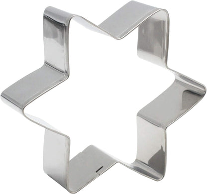 Mziart Star Cookie Cutter Set - 10 Piece Assorted Sizes, Stainless Steel Six-Pointed Shapes for Biscuits and Fondant