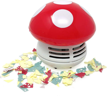 allydrew Cute Portable Mini Vacuum Cleaner for Home and Office, Mushroom Design