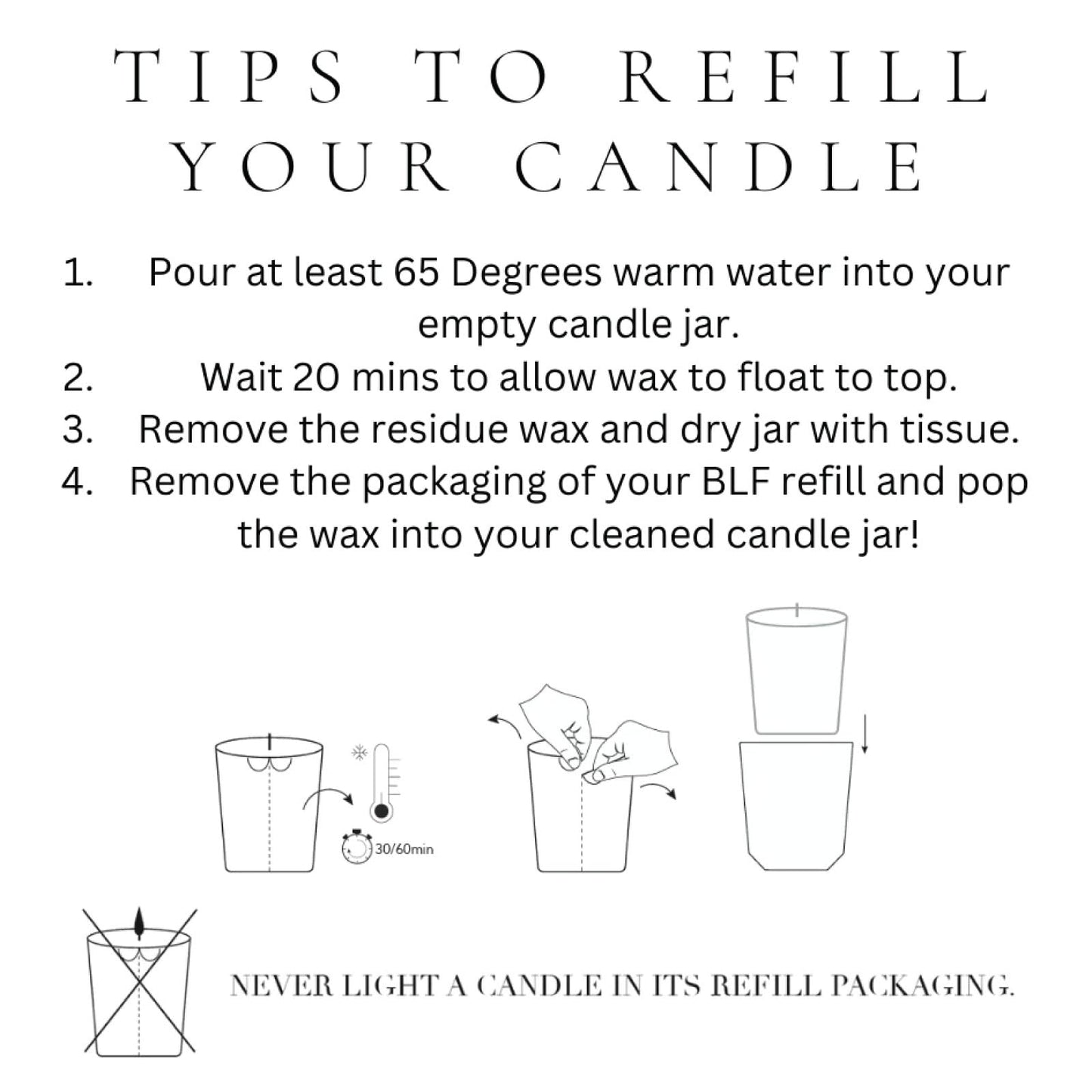 Bougies La Francaise - French-Made Scented Candle Refill - The Flowers - Made in France, 200g, +/- 40-Hour Burn Time - ‎2.97 x 3.27 x 3.38 inches