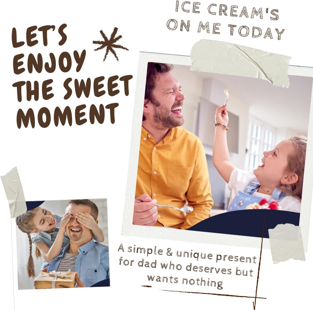 Personalized Dad's Ice Cream Shovel - Funny Engraved Stainless Steel Fathers Day Gift