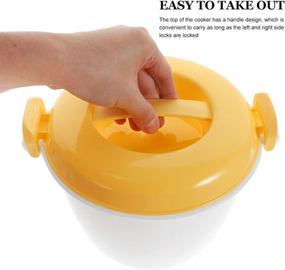 OSALADI Microwave Rice and Pasta Cooker - Dishwasher Safe Food Container for Vegetables and Soups