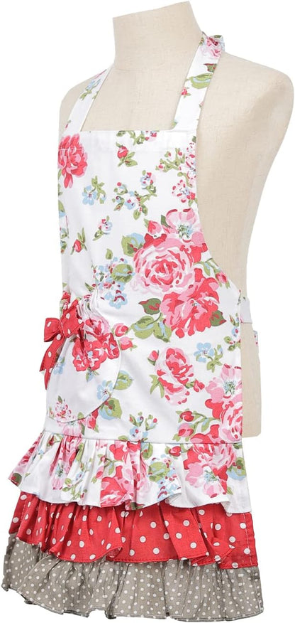Surblue Heavy Duty Kitchen Aprons for Women - Ideal for Cooking & Gardening