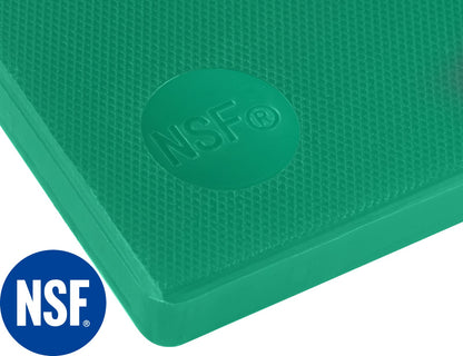 CURTA 2-Pack Green Cutting Boards for Kitchen, 24" x 18" x 0.5" Color Coded Plastic Chopping Board with Anti Slip Surface Dishwasher Safe