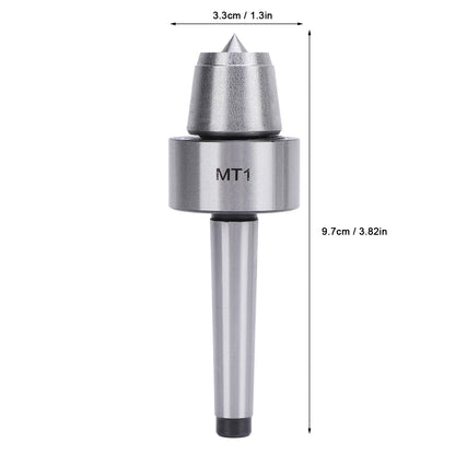 Wood Lathe Live Center MT1, 3.82''x1.3''High Turning Tool for Smooth Rotation Accurate Accessory Woodworking and Metalworking Projects Performance DIY Professional Use Fits MT1 Taper Spindles