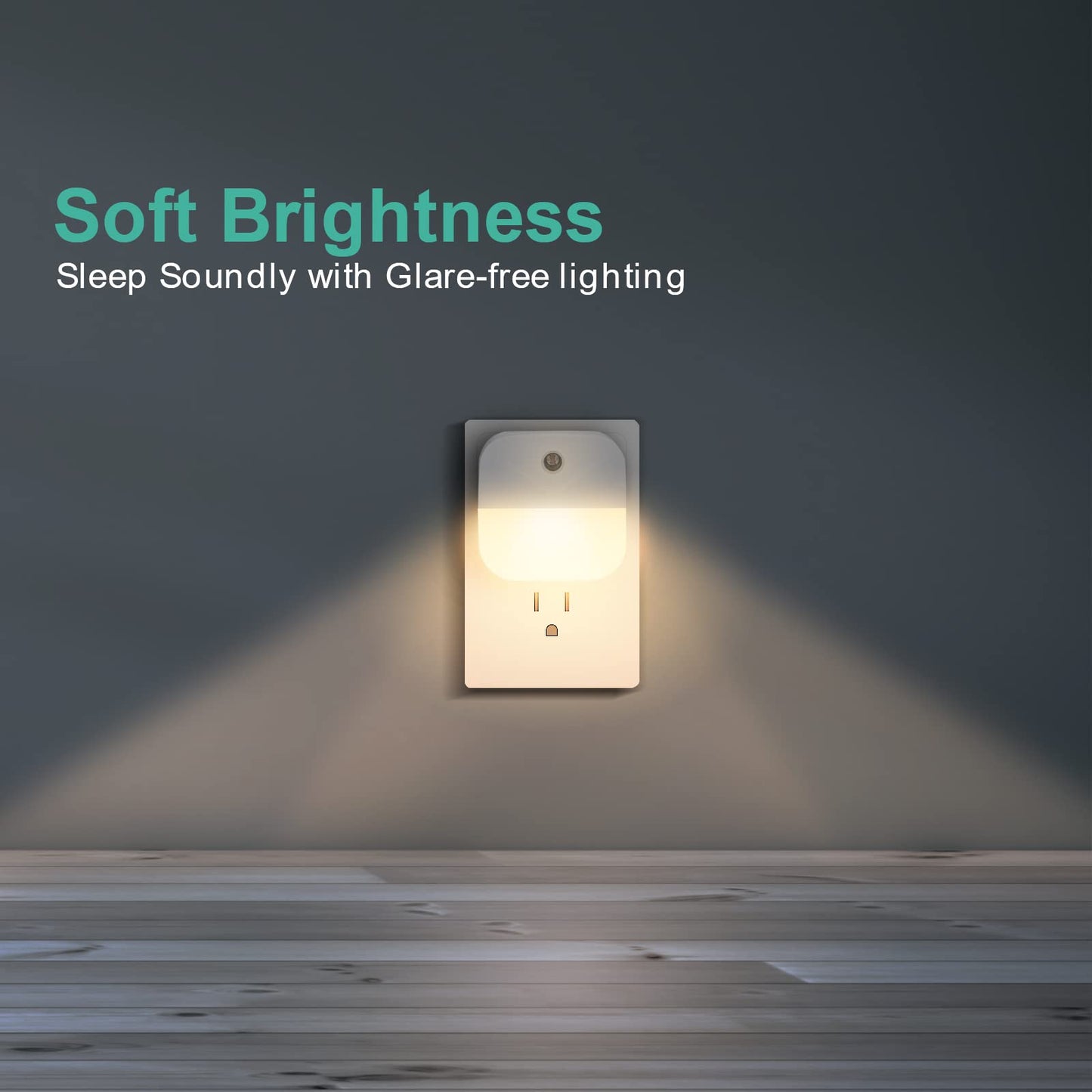 6 Pack Night Light Plug in, White LED Nightlights with Smart Dusk to Dawn Sensor, Plug into Wall Nightlights Suitable for Bedroom, Bathroom, Hallway, Kitchen, Stairs, Kids, Adults