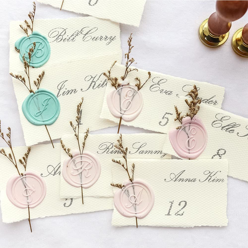 Wax Seal Stamper, VOOSEYHOME Initial Handwritten Letter Alphabet B Stamp with Rosewood Handle, Decorating on Invitations Mail Envelopes Cards Books for Birthday Themed Party Wedding Signature