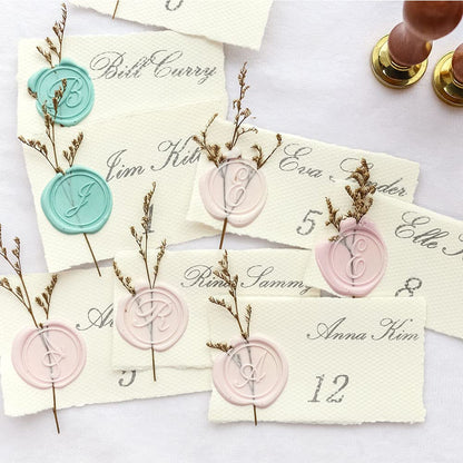 Wax Seal Stamper, VOOSEYHOME Initial Handwritten Letter Alphabet B Stamp with Rosewood Handle, Decorating on Invitations Mail Envelopes Cards Books for Birthday Themed Party Wedding Signature