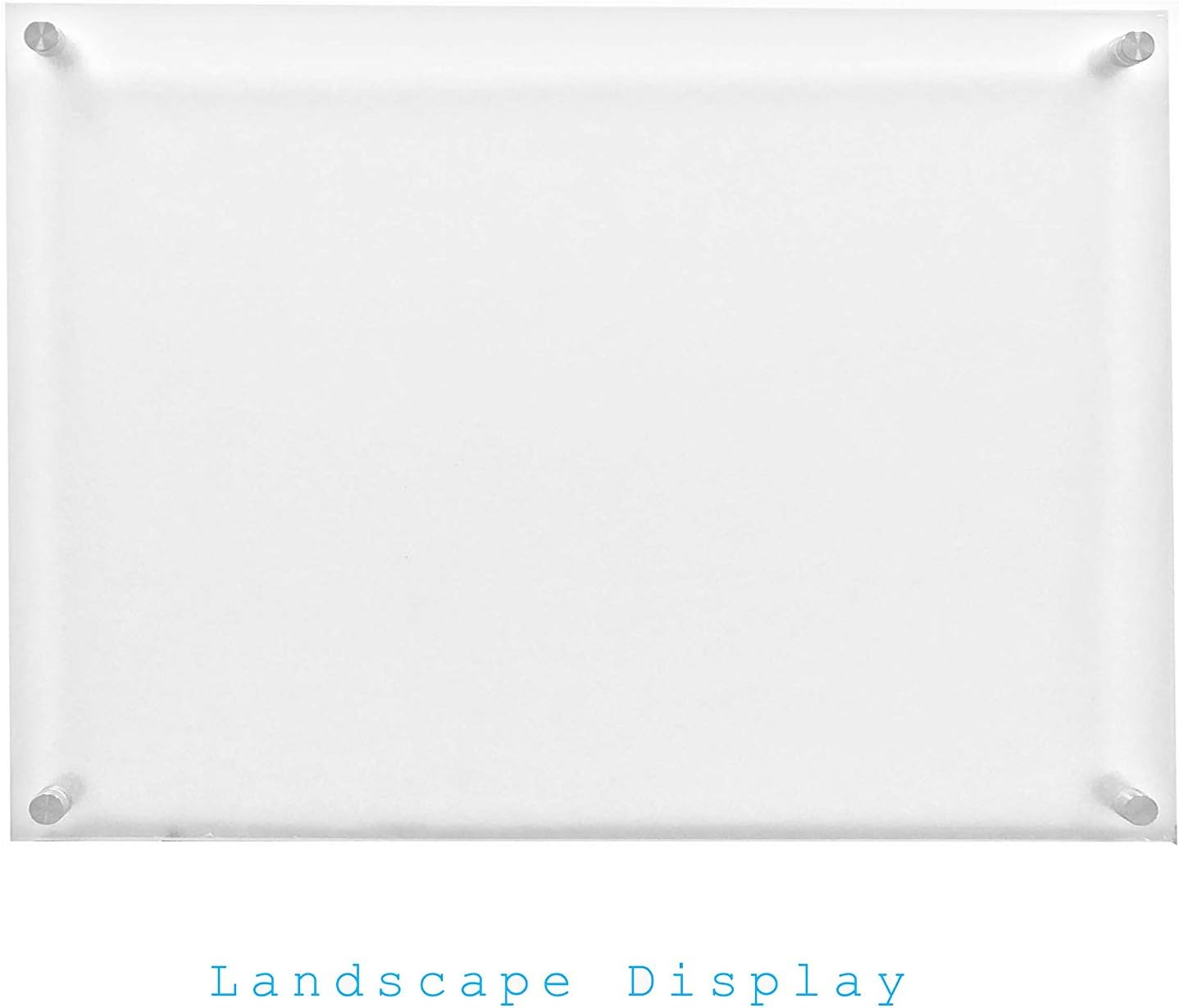 5x7 Floating Acrylic Picture Frame with Chrome Standoff, Double Panel Wall Mount for Picture Up To 5x7 Inches.