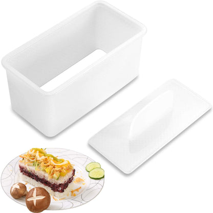 RC Non Stick Musubi Maker Press, BPA Free Sushi Making Kit, Non-Toxic Onigiri Mold for Hawaiian Spams Musubi (White)