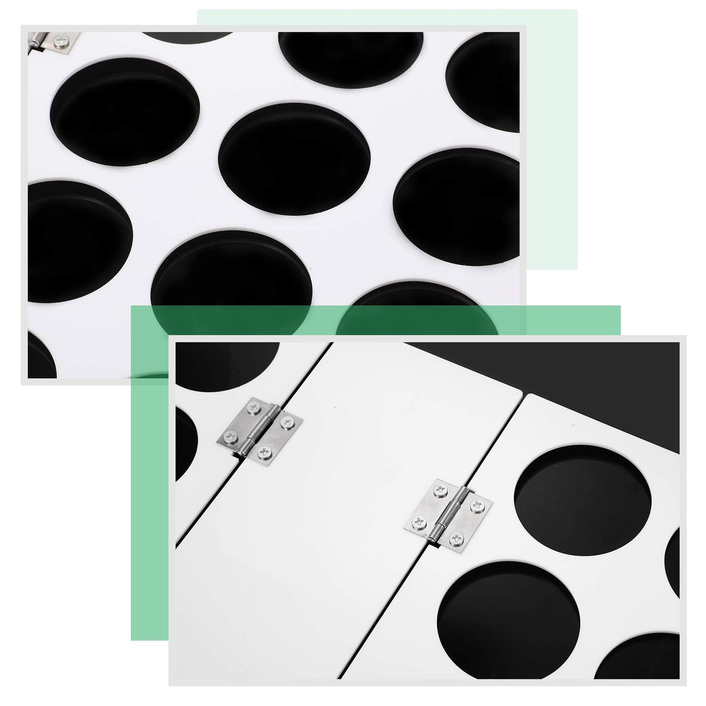 Outus Vinyl Storage Rack Acrylic 15 Holes Vinyl Roll Holder Craft Paper Storage Organizer Aperture 2 Inch Multiple Display Stand for Craft Room Home Office School, 12 x 7.8 Inch(White)