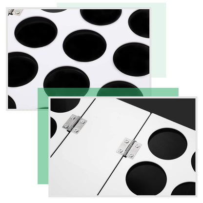 Outus Vinyl Storage Rack Acrylic 15 Holes Vinyl Roll Holder Craft Paper Storage Organizer Aperture 2 Inch Multiple Display Stand for Craft Room Home Office School, 12 x 7.8 Inch(White)