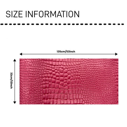 Embossed Alligator Synthetic PU Fabric, 12 x 54 inch Crocodile Vinyl Faux Leather Sheets for DIY Crafts Hair Bows Bags Handicrafts-Black