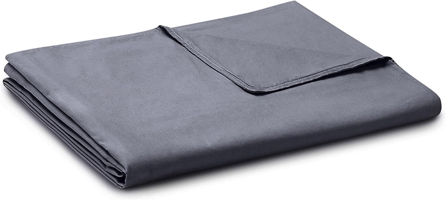 YnM Exclusive Cotton Duvet Cover for Weighted Blankets - Dark Grey, 41"x60"