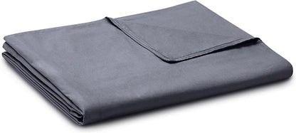 YnM Exclusive Cotton Duvet Cover for Weighted Blankets - Dark Grey, 41"x60"