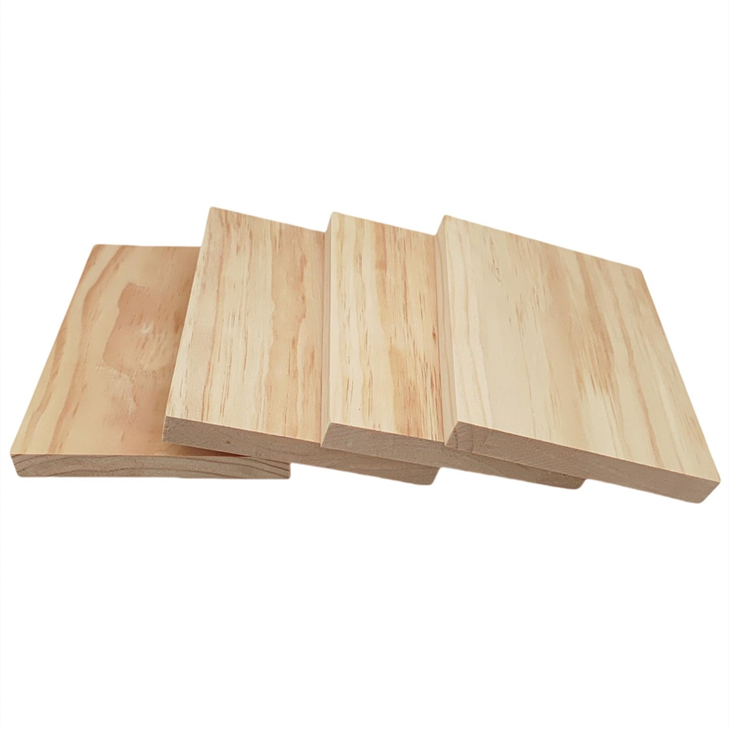 4PCS Rectangle Wood Boards Unfinished Wood Blocks for Crafting, 8x6x0.8in Blank Whittling Wooden Blocks for Wood Carving,Painting & Burning