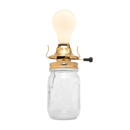Creative Hobbies® M999EM Mason Jar Electric Oil Lamp Burner DIY Conversion Kit, Pre-Wired and Ready To Use