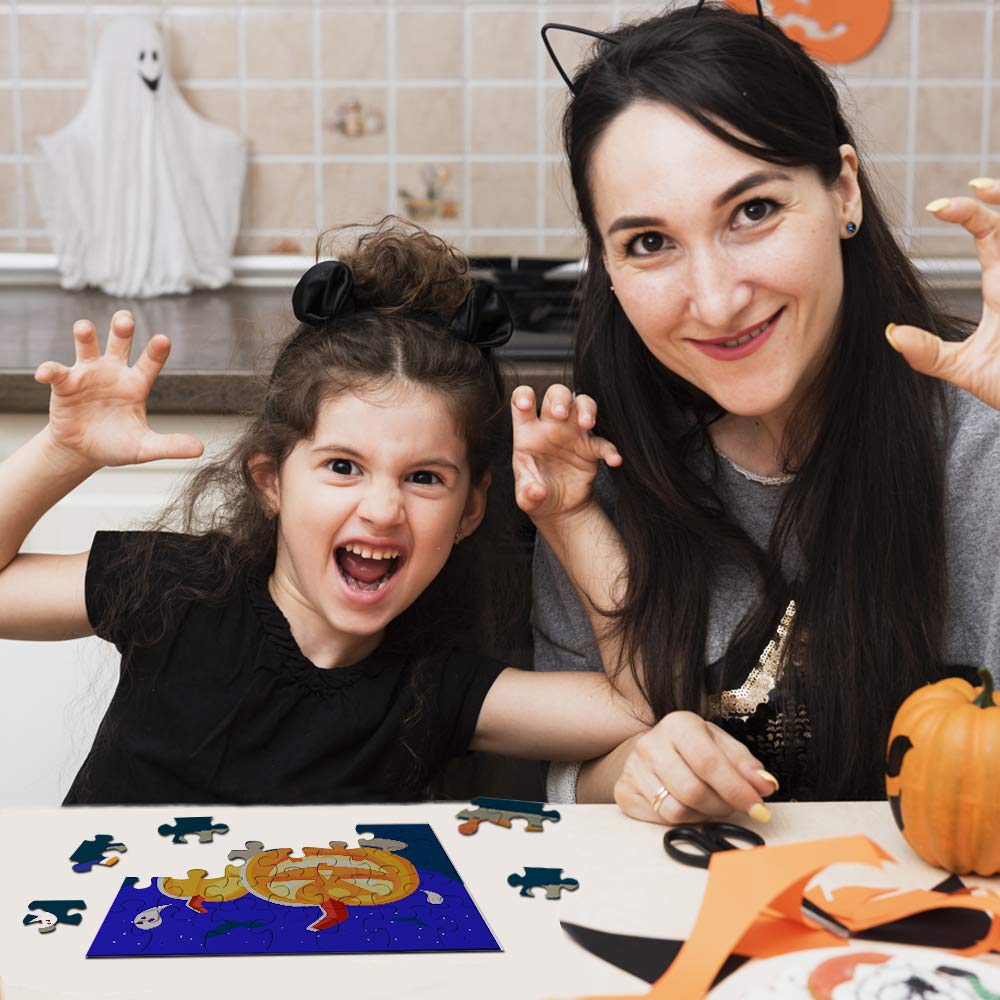 KiDEPOCH Halloween Puzzles Set of 6 Designs - 36 Pack, 24-Piece, 5.5 x 7.3 inches, Multicolor, Cardboard & Paper, Jigsaw, For Kids & Adults, Indoor & Classroom, Family Game Night & Party Favors