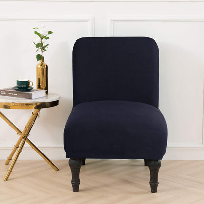Armless Armless Accent Chair Cover, Large Size Slipper Chair Slipcover, Stretch Universal Thin Fabric Living Room Chair