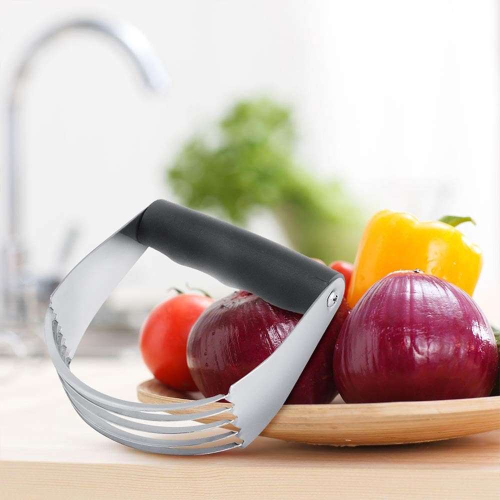 Dough Blender Set - Stainless Steel Pastry Cutter with Scraper and Brush, Professional Baking Tools