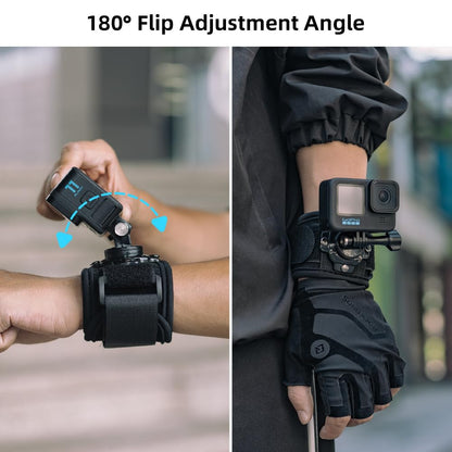 SUREWO Wrist Strap Mount Compatible with GoPro Hero 13/12/11/10/9/8/7//6/5 Black,DJI Osmo Action 5 pro/4/3,Insta 360 ONE R,AKASO/Campark and More