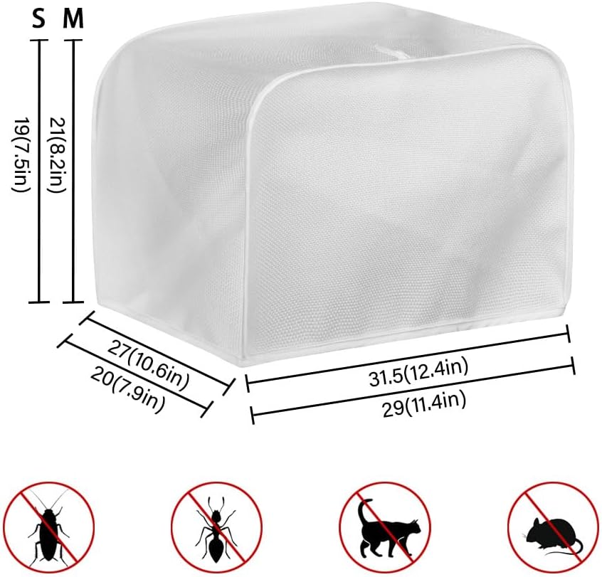 Hummingbird Flower Toaster Cover for 2 Slice, Anti-Dust Small Appliance Cover, Washable Kitchen Broiler Cover