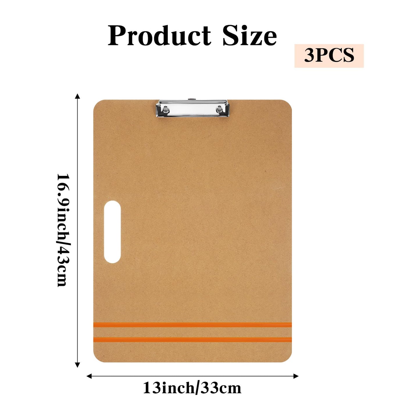 3PCS 13 x 17 Inch Drawing Board, Sketch Board with Handle, Portable Art Clipboard for Drafting, Fit in Artist Tote