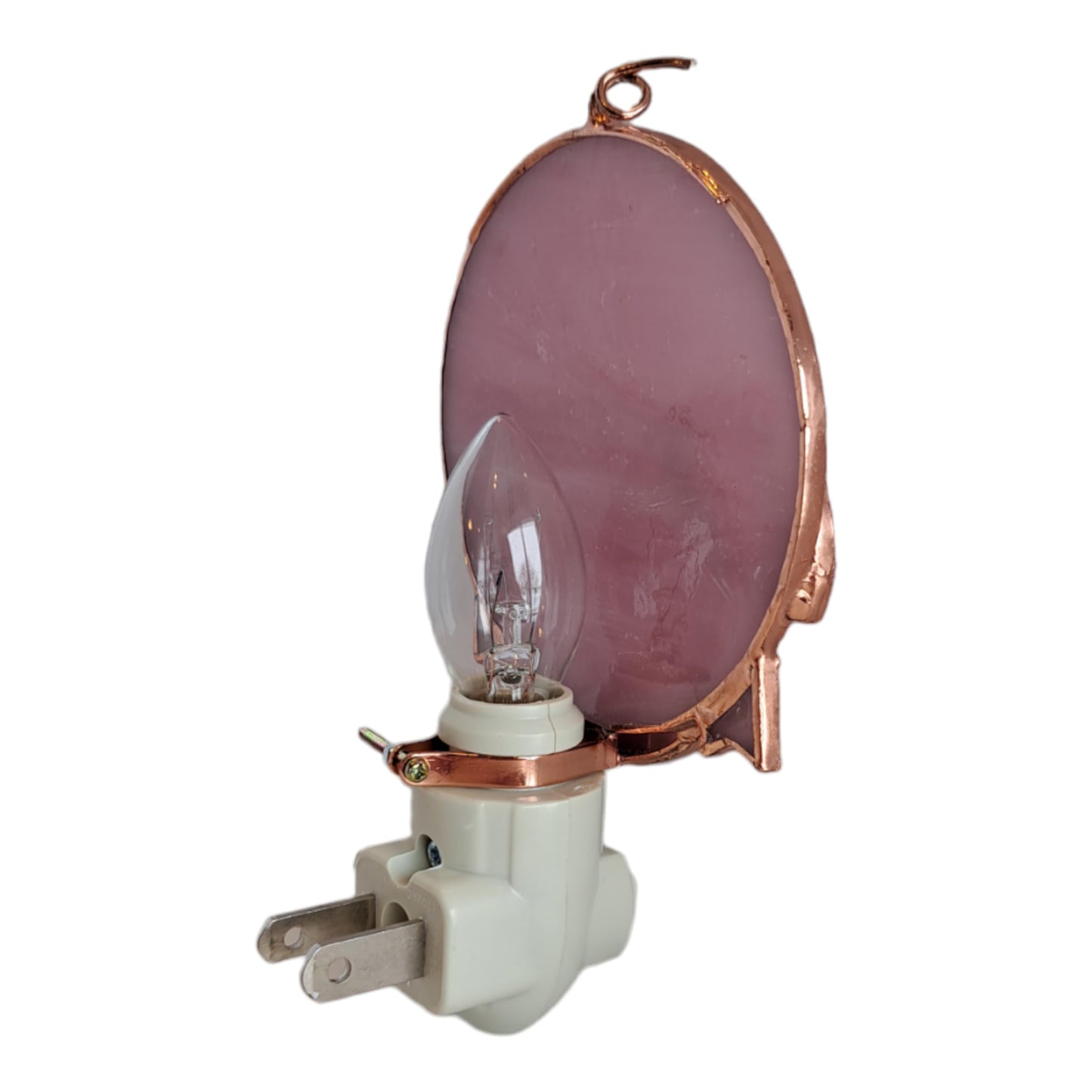 Gift Essentials Pink Pig Plug in Night Light - Stained Glass Nightlight with On/Off Rocker Switch - Includes One 4 Watt Replaceable Incandescent Warm Glow Bulb