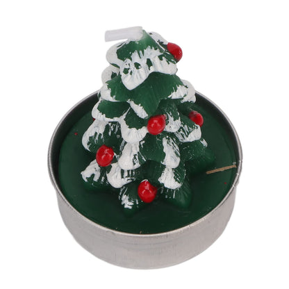 Rcniso Christmas Tree Candle Delicate Paraffin Tea Candle Holder Candles Long Lasting 3 Pieces for Bachelor Parties