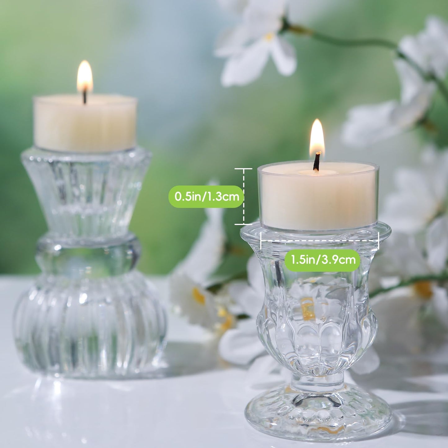 48Pcs White Beeswax Tea Light Candles-4 Hour Burn Time,100% Pure Natural Beeswax-Clean Burning & Air Purifying, Smokeless Bulk Tea Lights for Spa,Meditation,Wedding & Home Decor