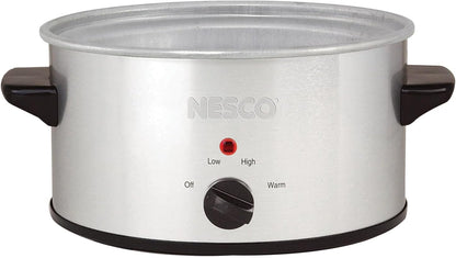 Nesco SC-150-47 Qt. Oval Analog Slow Cooker, 1.5 Quart, Silver