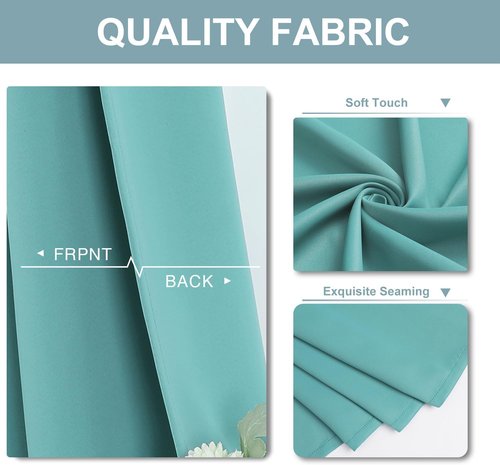 ChrisDowa Small Window Curtains - Grommet Thermal Insulated Room Darkening Panels, Aqua (2 Panels, 29 x 40 Inch)